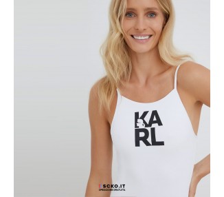 KARL LAGERFELD BEACHWEAR COSTUME INTERO Donna KL22WOP01 Bianco